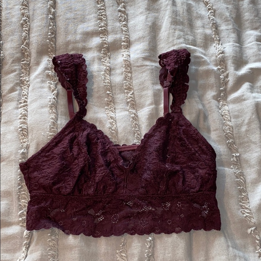 Size S Maroon Lace Bralette